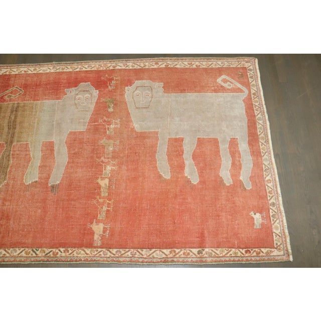 Textile Zabihi Collection Persian Pictorial Animal Gabbeh Rug For Sale - Image 7 of 7