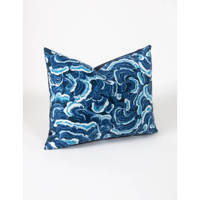 This pillow features Kendall Wilkinson's woodlands fabric on the front, and a contrast navy blue fabric on the back. Sleek...