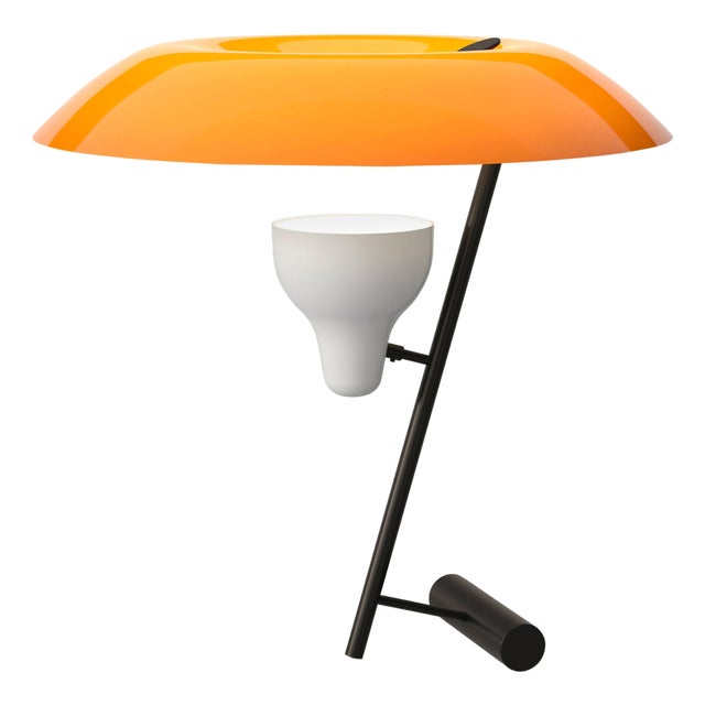 Model 548 Lamp in Burnished Brass with Orange Difuser by Gino Sarfatti for Astep For Sale