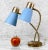 Mid-Century Atomic Blue Fiberglass Shade Double Gooseneck Desk Lamp, c.1960's - Pairs Nicely with Many Mid-Century...