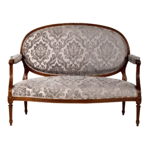 Antique Louis XVI Walnut Settee, France 19th Century