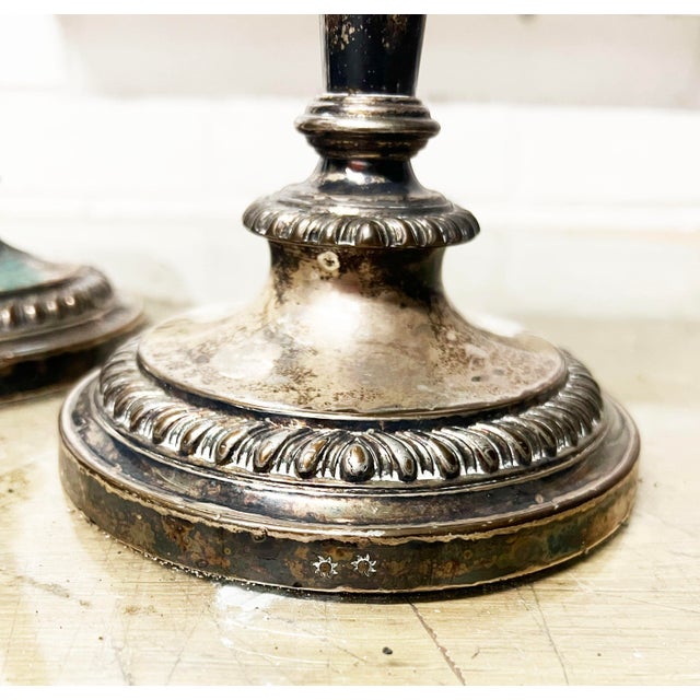 Pair of celebrated Matthew Boulton Silver Plated Candle Holder, 19th century. Authentic Boulton candle holders are among...