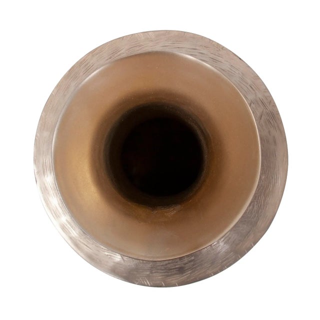 2020s The Etched Crossways Flared Neck Vase, Large For Sale - Image 5 of 9