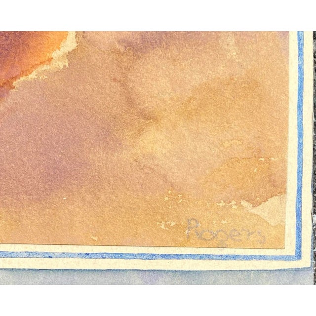 1950s Florence Rogers European Figural Watercolor Chairish