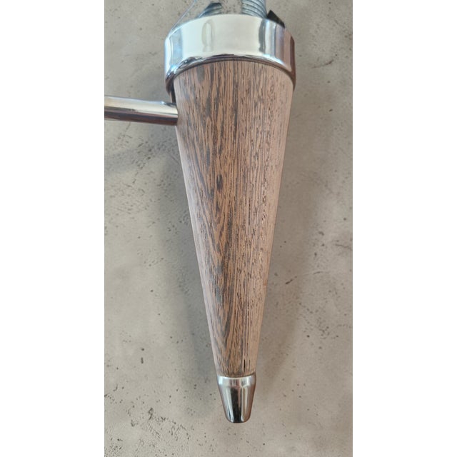 Double Wall Sconce in Molded Glass and Teak, 1960s For Sale - Image 6 of 7