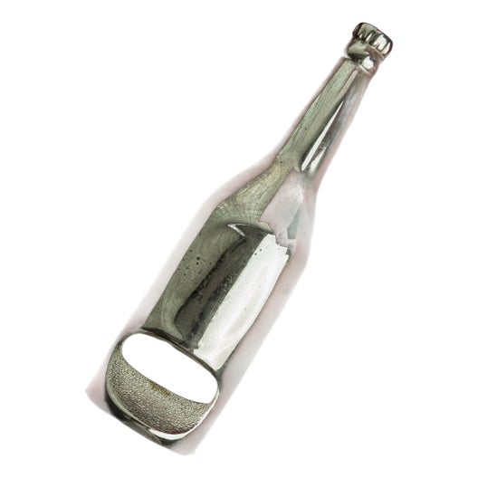 Vintage Silver-Plated Bottle Opener, 1970s For Sale