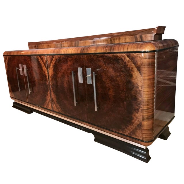 Bauhaus Bauhaus Sideboard with Gorgeous Round Walnut Veneer, Germany circa 1930 For Sale - Image 3 of 18