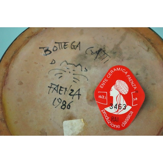 Vintage Ceramic Vase with Gold Metallic Enamel by Bottega Gatti, 1970s For Sale - Image 18 of 18