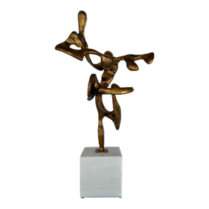 Revelation Abstract Modern Gold Tango Sculpture