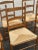 Rustic Mid 20th Century Set of 6 Rustic Style Beech Ladder Back Dining Chairs With Rush Seats For Sale - Image 3 of 11