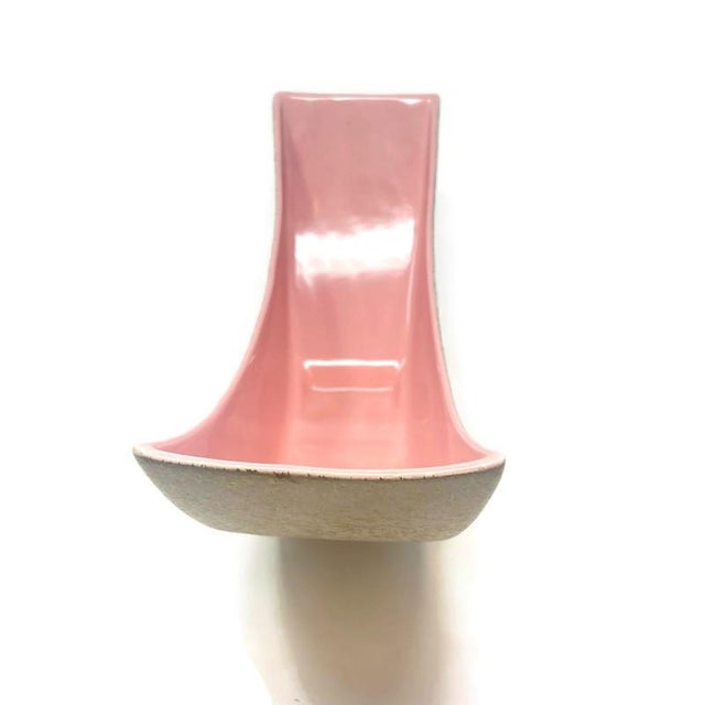 Mid-Century Modern Mid-Century Modern Kashani Crescent Pink & Gold Centerpiece Tray by Kenwood for Shawnee For Sale - Image 3 of 11