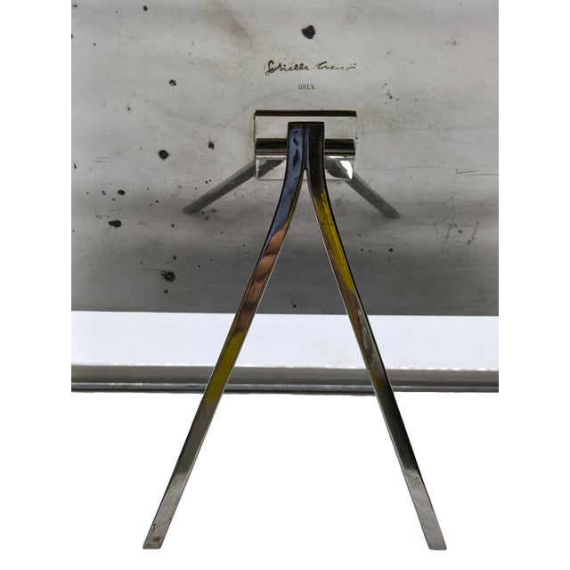 Acrylic Glass and Nickel-Plated Brass Photo Frame from Gabriella Crespi, Italy For Sale - Image 10 of 14