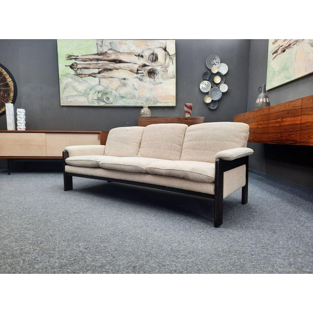 Mid-Century Sofa in Beech and Wool, 1960s For Sale - Image 12 of 12