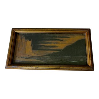 Early 20th Century Listed French Artist, Madame Andree Karpeles Gilt Gold Art, Print For Sale