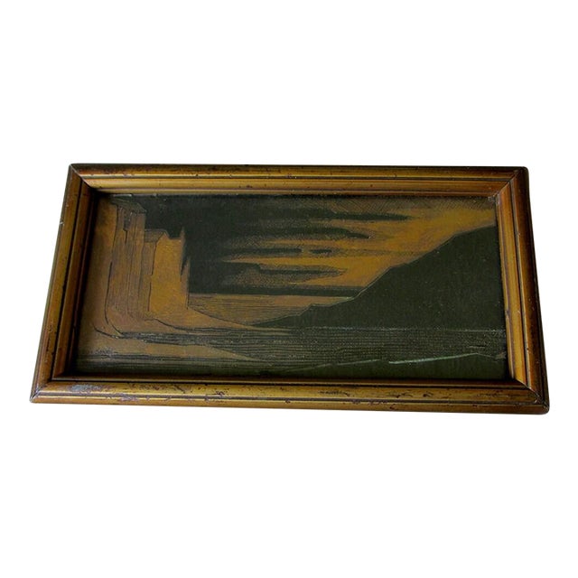 Early 20th Century Listed French Artist, Madame Andree Karpeles Gilt Gold Art, Print For Sale