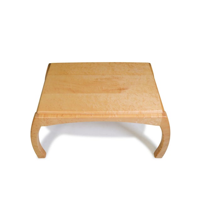 Mid 20th Century Mid 20th Century Solid Bird’s-Eye Maple Sculptural Coffee Table, Custom Studio Piece For Sale - Image 5 of 10
