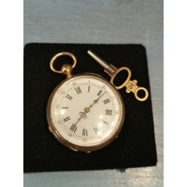 Gold Pocket Watch with Key, France For Sale - Image 11 of 12