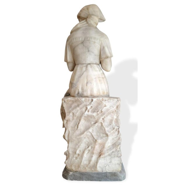 1920s Pugi, Young Embroiderer, 1920s, Alabaster For Sale - Image 5 of 11