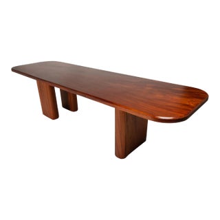 Organic Modern Conference Dining Table in Solid Madagascar Mahogany by Mark Leblanc, Usa For Sale