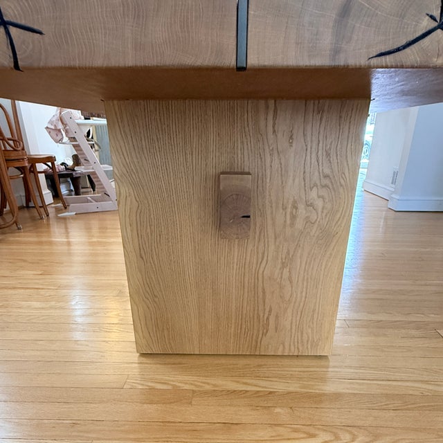 2020s Mihaela Oak Dining Table For Sale - Image 5 of 11