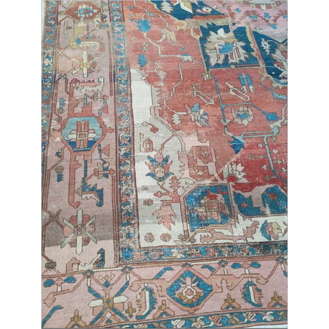 Antique Persian Serapi Rug. 13'6"x 9'6" For Sale In Los Angeles - Image 6 of 18