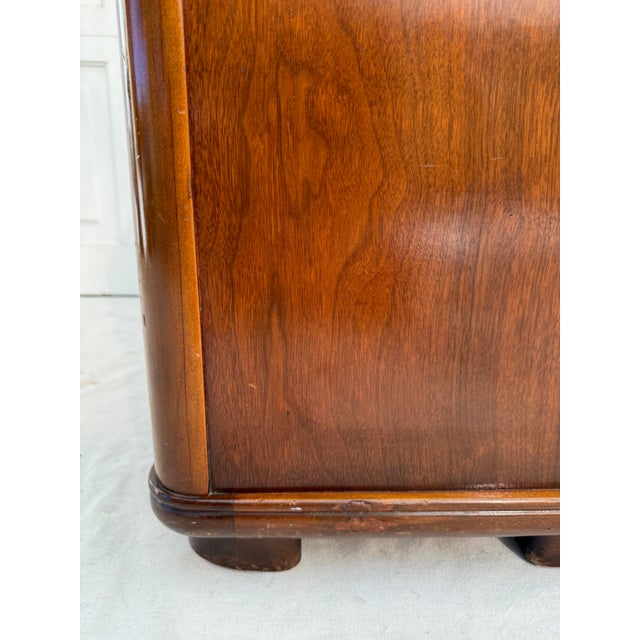 1930s Art Deco Nightstand With Bakelite Hardware Details For Sale - Image 14 of 15