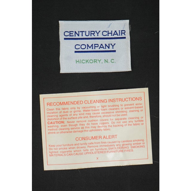 Century Oriental Style Leather Seat Black Lacquer Bench For Sale - Image 13 of 13