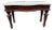 Antique Victorian Marble Top Flame Mahogany Low Console Table For Sale