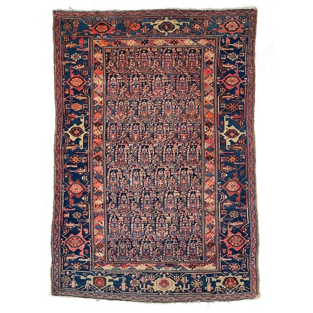 *All of our antique & vintage rugs are professionally cleaned prior to being listed.* Name: Mother-Daughter Boteh Village...