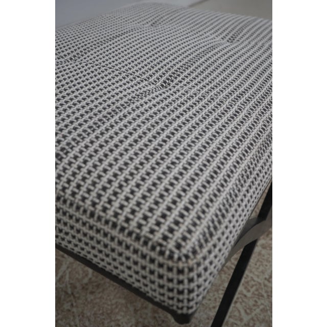 Theodore Alexander Pair of Iron Base Ottomans For Sale - Image 10 of 13