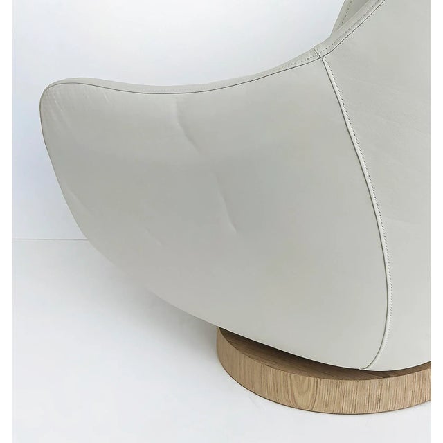 Animal Skin Artefacto Luna Leather Swivel Lounge Chair by Roberta Zimmerman For Sale - Image 7 of 7