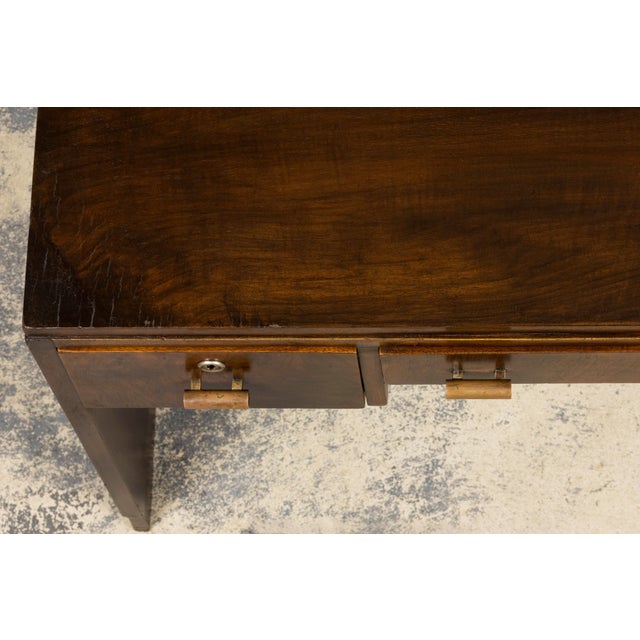 1930s 1930s French Art Deco Walnut Writing Desk For Sale - Image 5 of 18
