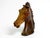 Very nice decorative large horse head sculpture made of brown soapstone. Very heavy and lifelike with the typical...