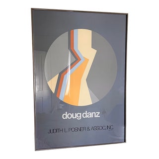 1979 Original Doug Danz Abstract Signed Print, Framed For Sale