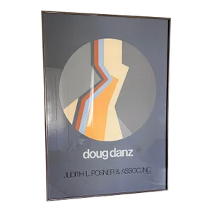 1979 Original Doug Danz Abstract Signed Print, Framed