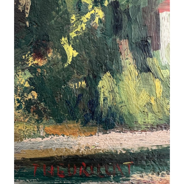 Modern Herbert Theurillat, Maison à la toiture rouge, Oil on Canvas For Sale - Image 3 of 10