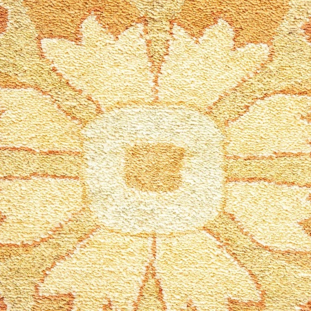 Traditional Mogul Collection Hand-Knotted Area Rug - Green 9' 2" x 12' 4" For Sale - Image 3 of 4