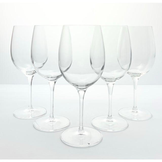 Luigi Bormioli Set of 6 Wine Glasses 8 3/8” 17oz Signed Good condition. No chips, cracks, or fleabites. Height 8 3/8”...