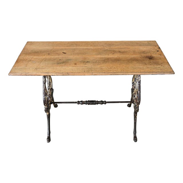 French 19th Century Tavern Table with Oak Top For Sale