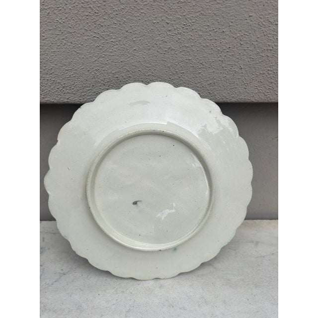 French Majolica Asparagus Plate Salins, Circa 1890 For Sale - Image 4 of 7