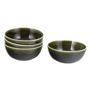 Vardag Bowls by in Stoneware Stig Lindberg for Gustavsberg, 1960s, Set of 4 For Sale