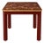 Vintage Chinese Style Deep Red Gilded Lacquer Small Square Table/Chessboard Table For Sale