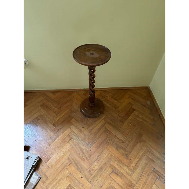 Vintage Wood Plant Stand, 1950-60s