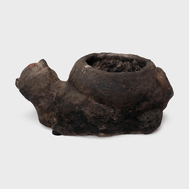 Mid 19th Century Antique Chinese Charred Reclining Cow Censer, C. 1850 For Sale - Image 5 of 5