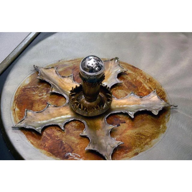 Italian Handmade & Sculptural Wall Panel Light, 1970s For Sale - Image 4 of 9