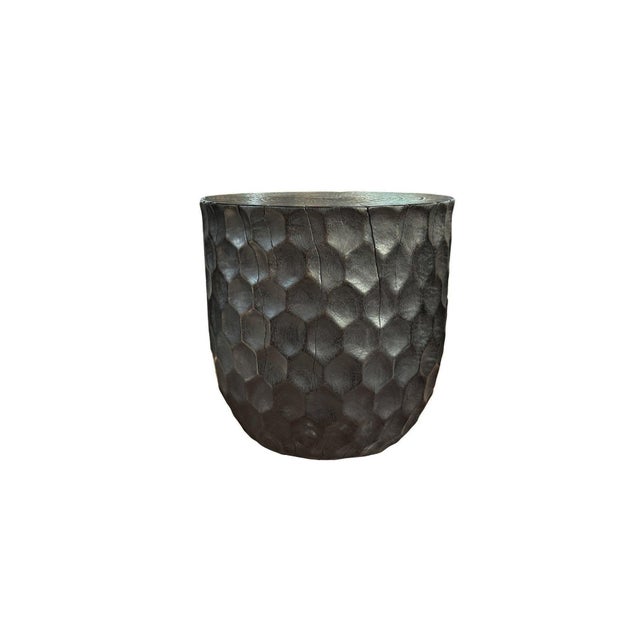 Not Yet Made - Made To Order Sculptural Mango Wood Side Table, Espresso Finish Modern Organic For Sale - Image 5 of 5