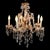 This vintage French chandelier, dating to approximately 1940, is crafted in the elegant Louis XV style. It features a gilt...