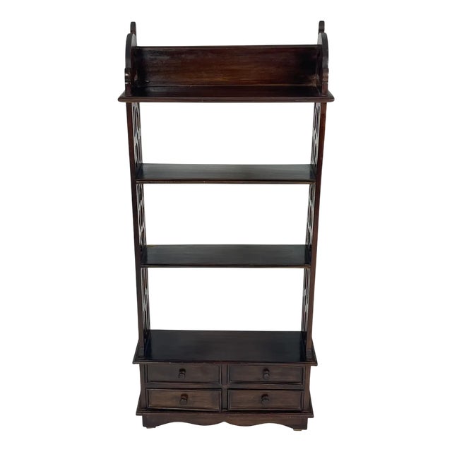 Small English Bookcase with Drawers, 1960s For Sale