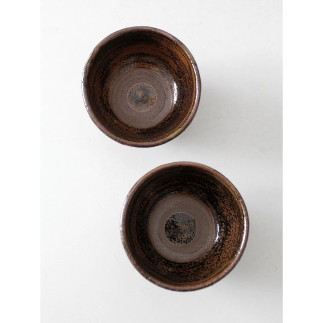 Pair of Vintage Handmade Studio Pottery Bowl For Sale - Image 9 of 10