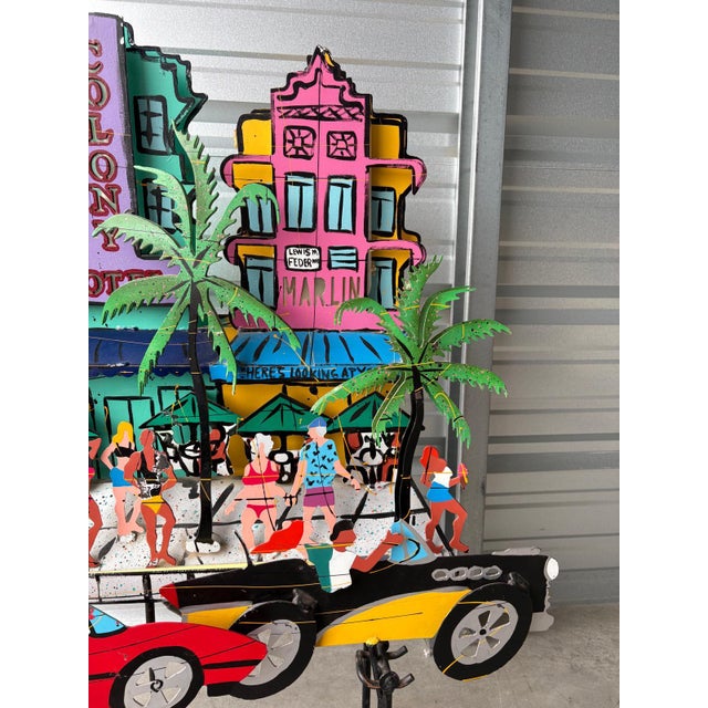 1990s 1990s Limited Edition “South Beach Kool” Metal Kinetic Sculpture by Fredrick Prescott, 1st of 60 For Sale - Image 5 of 9